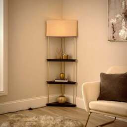 Georgi Shelved Corner Floor Lamp - thumbnail 2