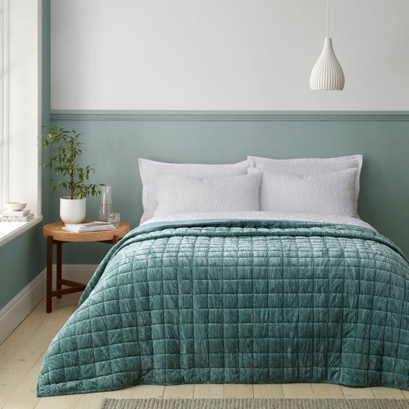 Sammi Velour Crinkle Quilted Bedspread - image 1