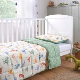 4 Tog Dinosaur Cotbed Coverless Quilt & Pillowcase - thumbnail 1