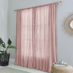 Cotton Muslin Slot Top Curtains - thumbnail 4