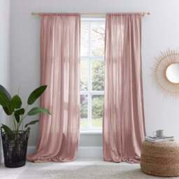 Cotton Muslin Slot Top Curtains - thumbnail 2