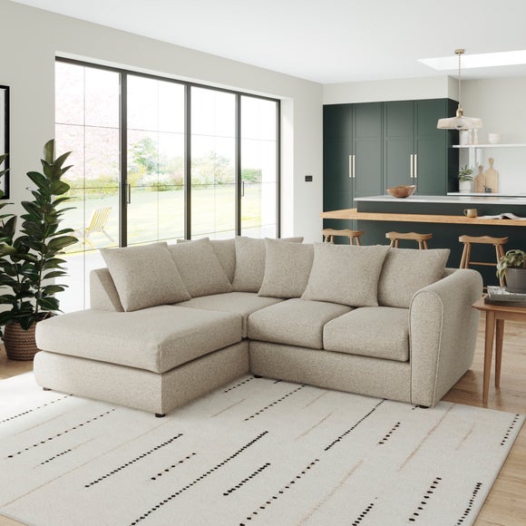 Blake Basket Weave Texture Corner Chaise Sofa - image 1