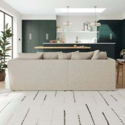 Blake Basket Weave Texture Corner Chaise Sofa - thumbnail 3