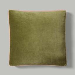 Box Edge Cotton Velvet Cushion - thumbnail 3