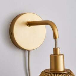 Elements Jaula Rattan Plug In Wall Light - thumbnail 4