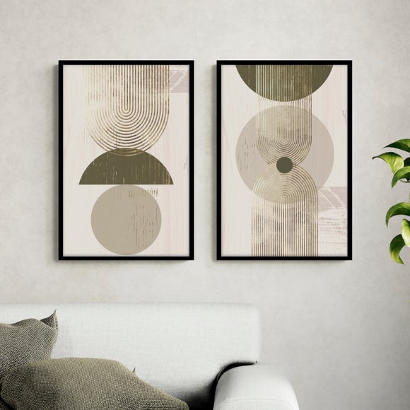Set of 2 Mid Century Design Framed Prints - image 1