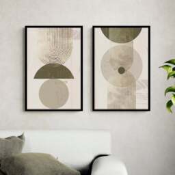 Set of 2 Mid Century Design Framed Prints - thumbnail 1