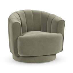 Carmen Quilted Velvet Swivel Chair - thumbnail 6