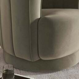 Carmen Quilted Velvet Swivel Chair - thumbnail 4