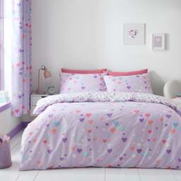 Pixel Hearts Duvet Cover & Pillowcase Set - thumbnail 1