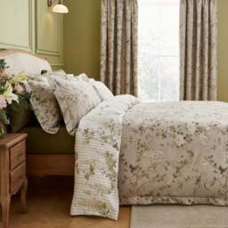Dorma Cherwell 300 Thread Count 100% Cotton Sateen Duvet Cover & Pillowcase Set - thumbnail 2