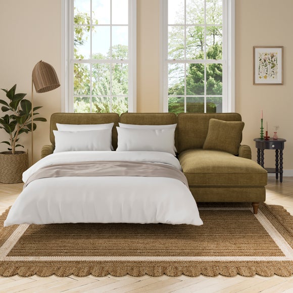 Beatrice II Chenille Corner Storage Sofa Bed - image 1