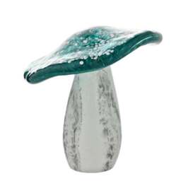 Objets d'Art Glass Teal Toadstool Ornament - thumbnail 2