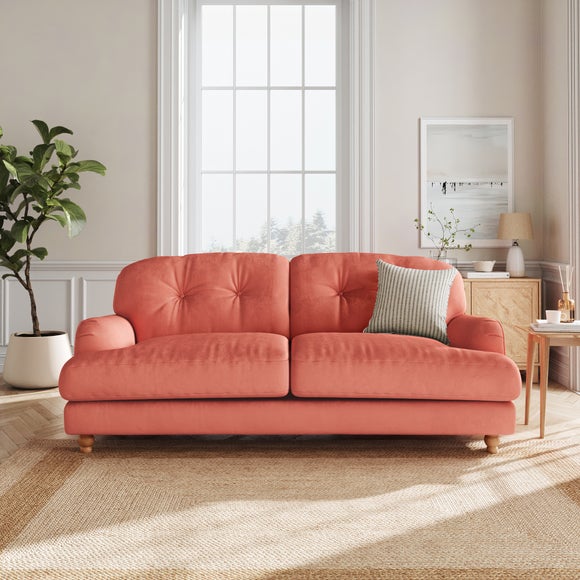 Martha Matte Plush Velvet 3 Seater Sofa - image 1