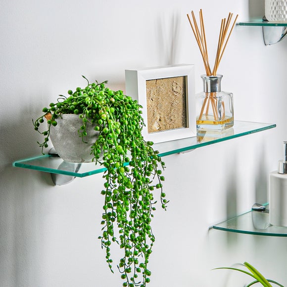 Set of 3 Harbour Housewares Glass Shelves, 60cm - image 1