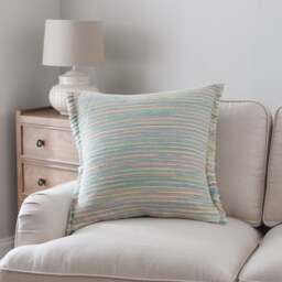 Ava Fringe Cotton Square Cushion - thumbnail 1