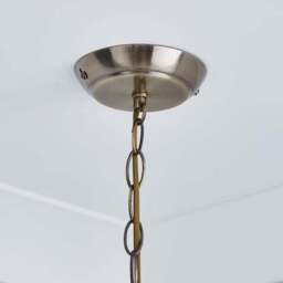 Knightsbridge Crystal Antique Brass Chandelier - thumbnail 4