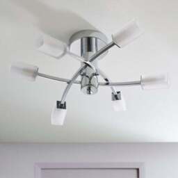 Vogue Havana 6 Light Semi Flush Ceiling Light - thumbnail 2