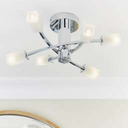 Vogue Havana 6 Light Semi Flush Ceiling Light - thumbnail 1