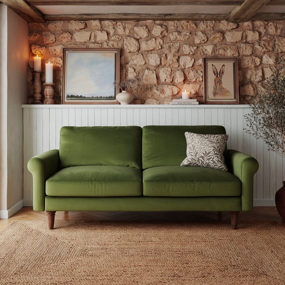 Maeve Compact Velvet 3 Seater Sofa - image 1