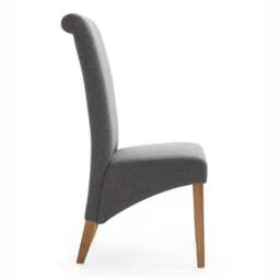 Chester Set of 2 Dining Chairs, Herringbone Fabric - thumbnail 6