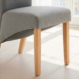 Chester Set of 2 Dining Chairs, Herringbone Fabric - thumbnail 2