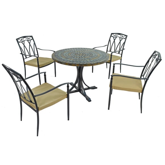 Monterey 4 Seater Dining Set with Ascot Chairs - image 1