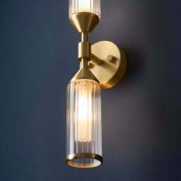 Vogue Bailey Ribbed 2 Light Wall Light - thumbnail 2