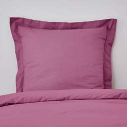 Non Iron Plain Dye Pastel Pink Continental Square Pillowcase