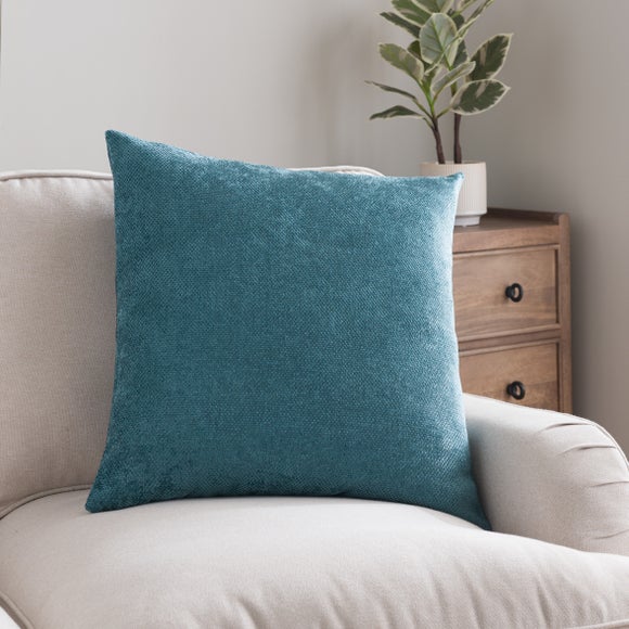 Velvet Teal Throw Dunelm Orlando Chenille Square Cushion Cover By