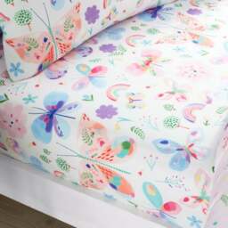 Painted Butterfly Set of 2 Fitted Sheets - thumbnail 1