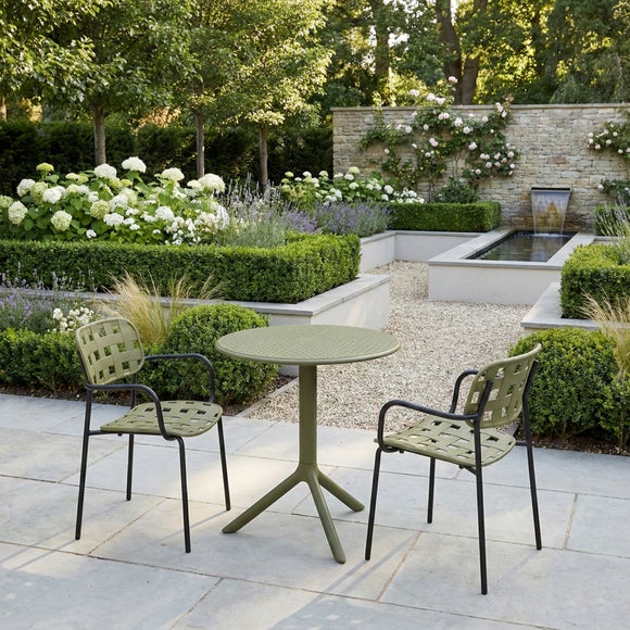 Bergen Round Bistro Table with 2 Karin Armchairs - image 1