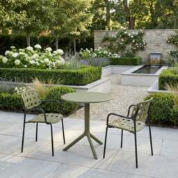 Bergen Round Bistro Table with 2 Karin Armchairs