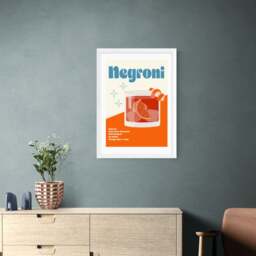 East End Prints Negroni Cocktail Framed Print - thumbnail 1