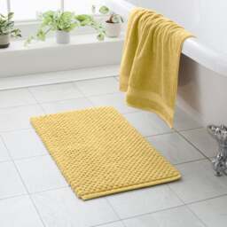 Recycled Polyester and Cotton Pebble Bath Mat