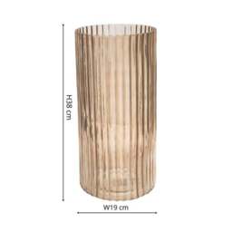 Daphne Ribbed Glass Vase - thumbnail 4