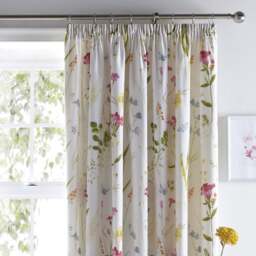 Spring Glade Multicoloured 168 x 183cm Pencil Pleat Curtains - thumbnail 1
