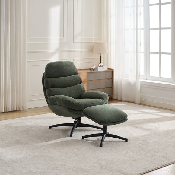 Clark Swivel Chair and Footstool - image 1
