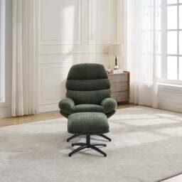 Clark Swivel Chair and Footstool - thumbnail 2