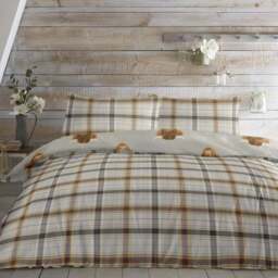 Fusion Highland Cow Reversible Duvet Cover & Pillowcase Set - thumbnail 2