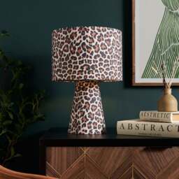 Kat Leopard Print Table Lamp