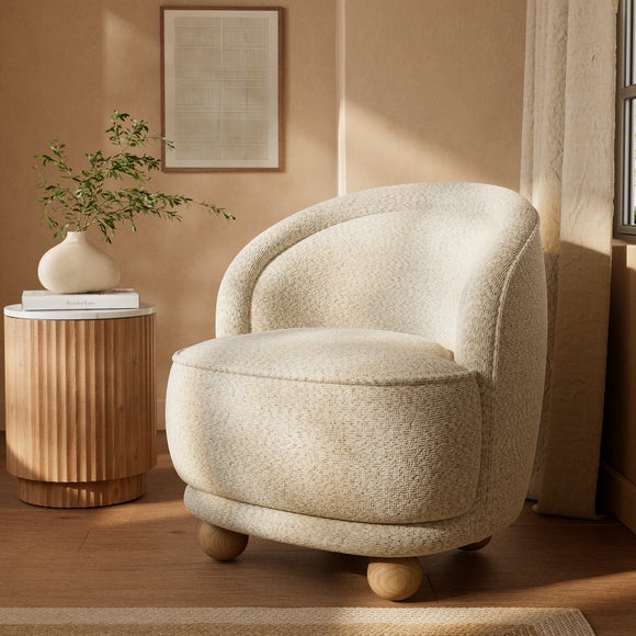 Amina Fleck Chenille Ball Foot Tub Chair - image 1