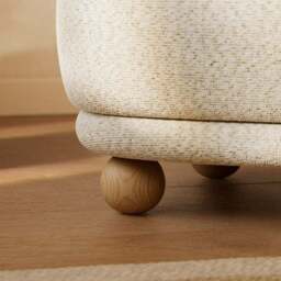 Amina Fleck Chenille Ball Foot Tub Chair - thumbnail 5