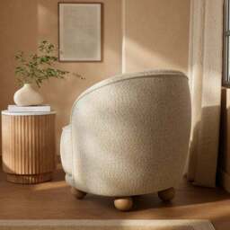 Amina Fleck Chenille Ball Foot Tub Chair - thumbnail 2