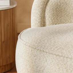Amina Fleck Chenille Ball Foot Tub Chair - thumbnail 3