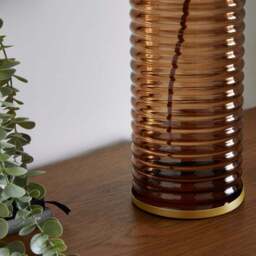 Nico Ribbed Glass Table Lamp - thumbnail 3