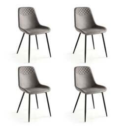 Walden Set of 4 Dining Chairs, Faux Leather - thumbnail 4