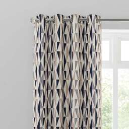 Elements Triangles Thermal Eyelet Door Curtain - thumbnail 2