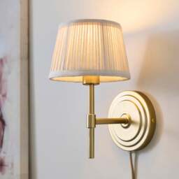 Polly Pleated Drum Lamp Shade - thumbnail 1