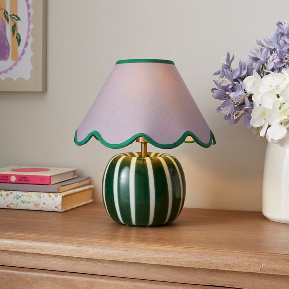 Matilda Striped Scallop Table Lamp - image 1